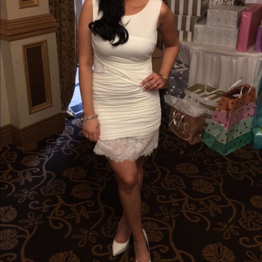 BCBG white dress